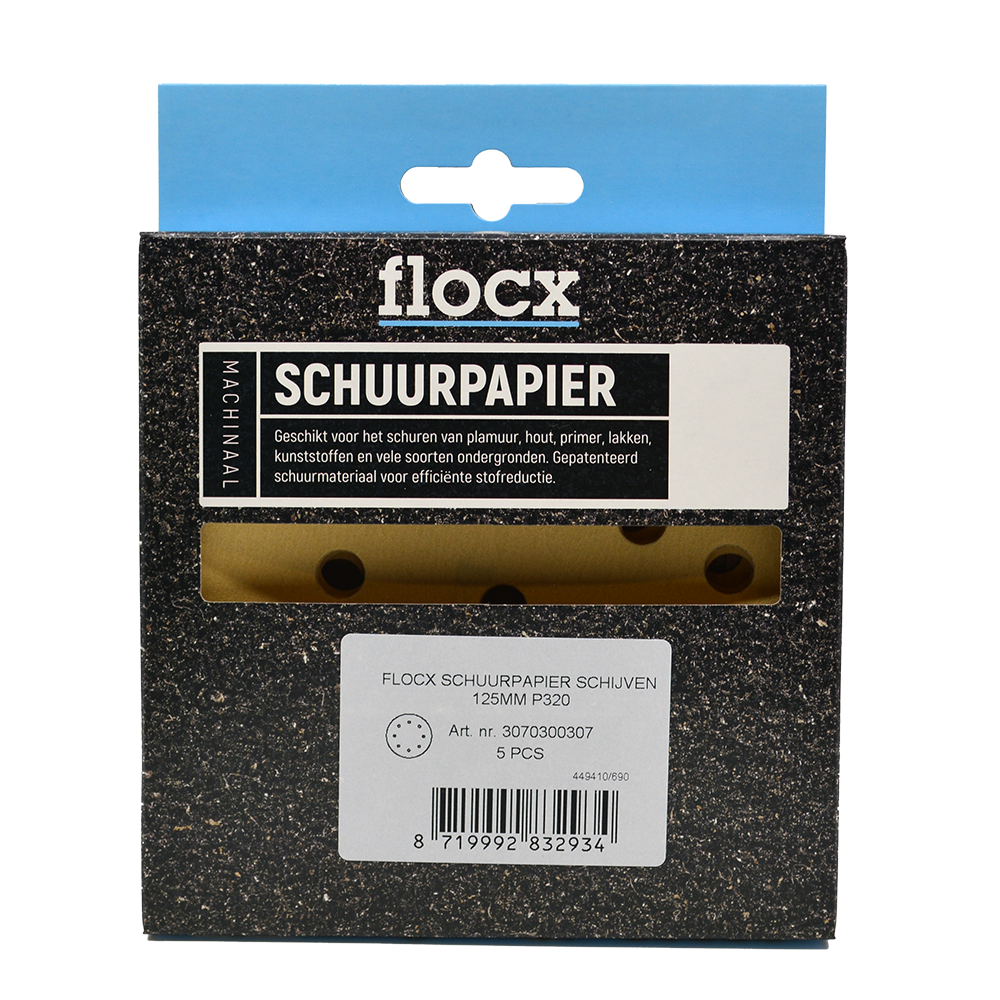 FLOCX SCHUURPAPIER SCHIJVEN 125MM   P320 3070300307