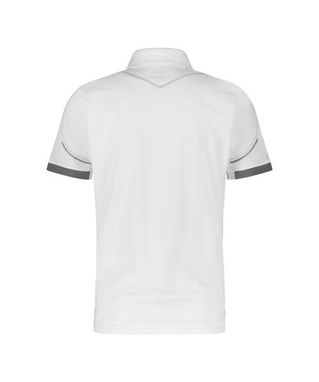 DASSY TRAXION POLO MAAT S WIT/ANTRACIETGRIJS