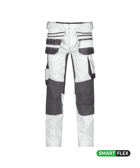 DASSY WERKBROEK FLUX PAINTERS MT 52 WIT/ANTRACIETGRIJS