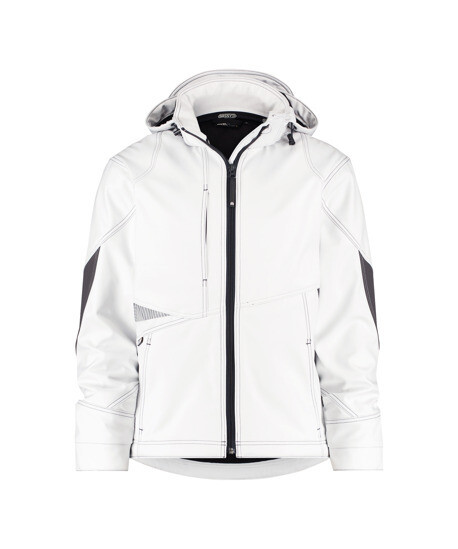 DASSY GRAVITY SOFTSHELL MAAT XL WIT/ANTRACIETGRIJS