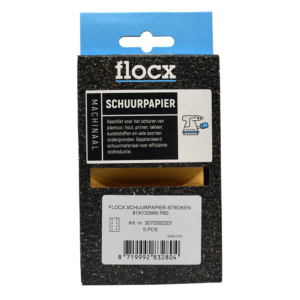 FLOCX SCHUURPAPIER STROKEN 81X133MM P80 3070300201