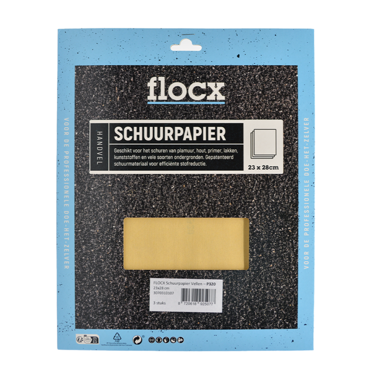 FLOCX SCHUURPAPIER VELLEN 23X28CM P320 3070310107