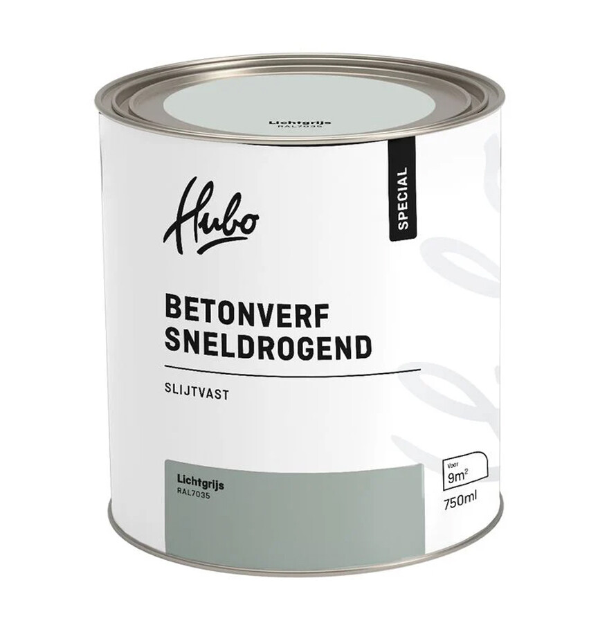 HUBO SP BETONVERF LICHTGRIJS 750ML RAL 7035 SNELDROGEND