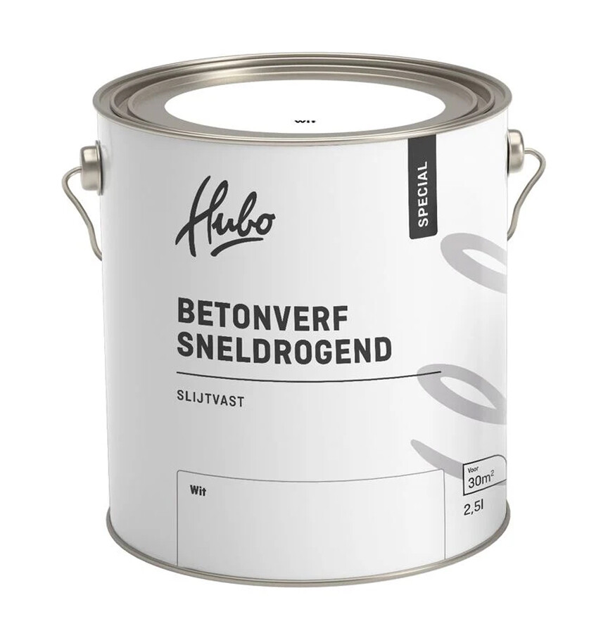 HUBO SP BETONVERF WIT 2,5LTR SNELDROGEND