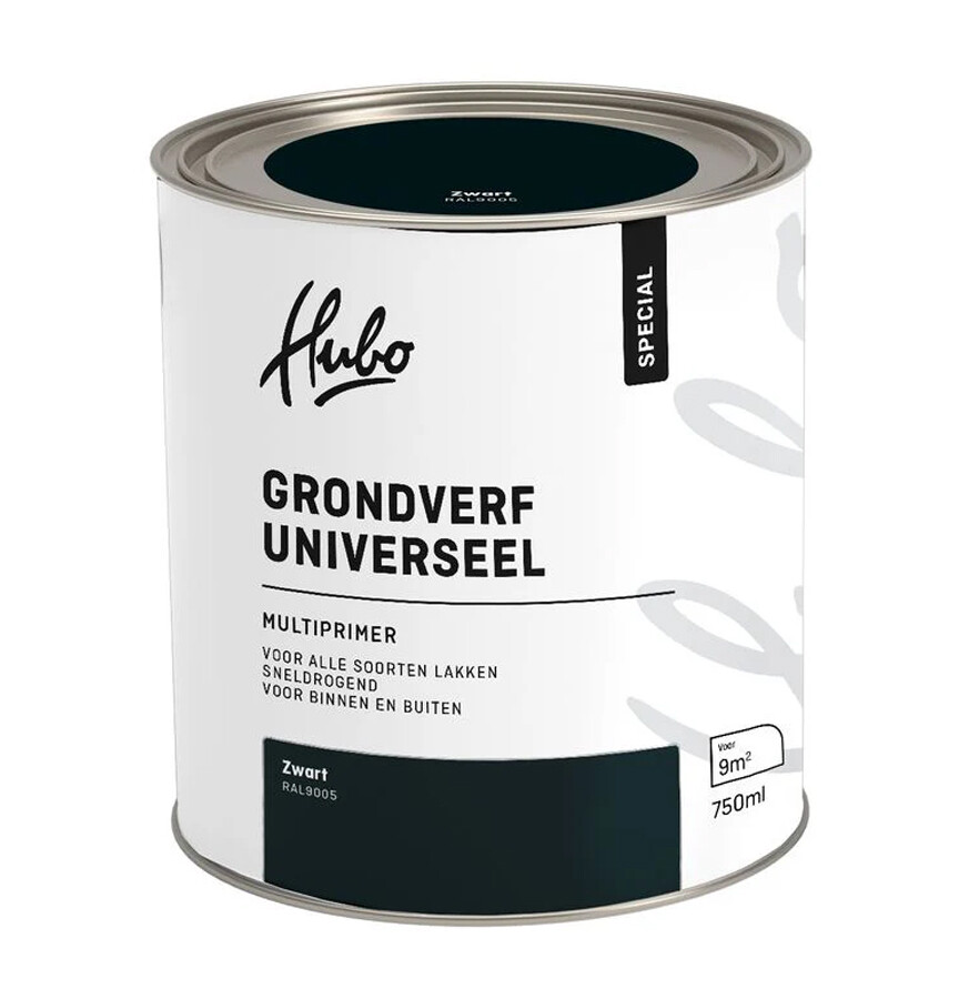 HUBO SP GRONDVERF UNIVERSEEL ZWART 750ML RAL 9005