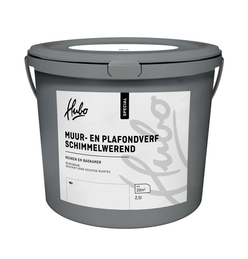 HUBO SP MUUR-PLAFONDVERF SCHIMMELWEREND WIT 2,5LTR