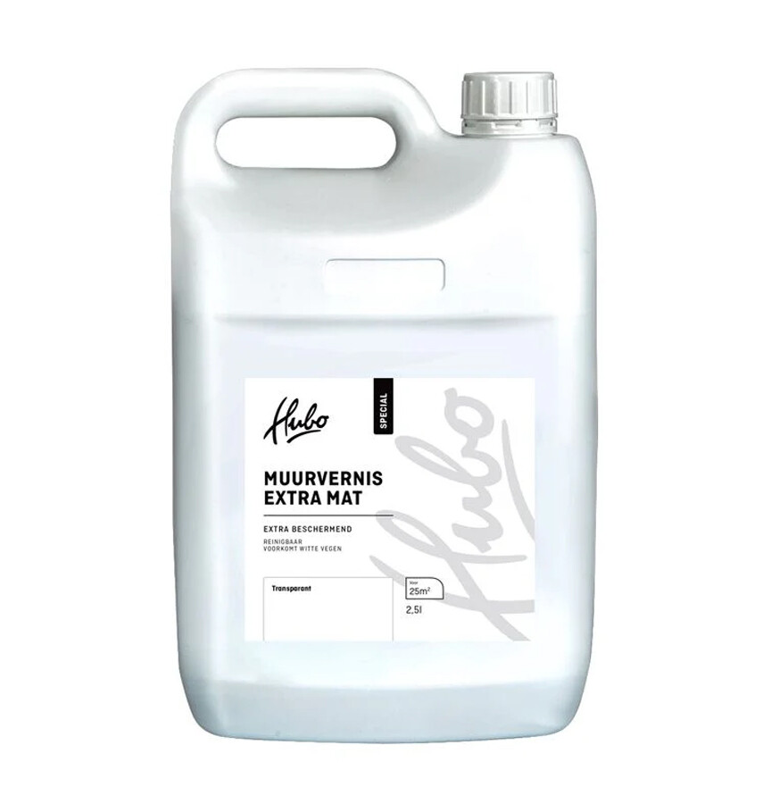 HUBO SP MUURVERNIS TRANSPARANT 2,5LTR EXTRA MAT
