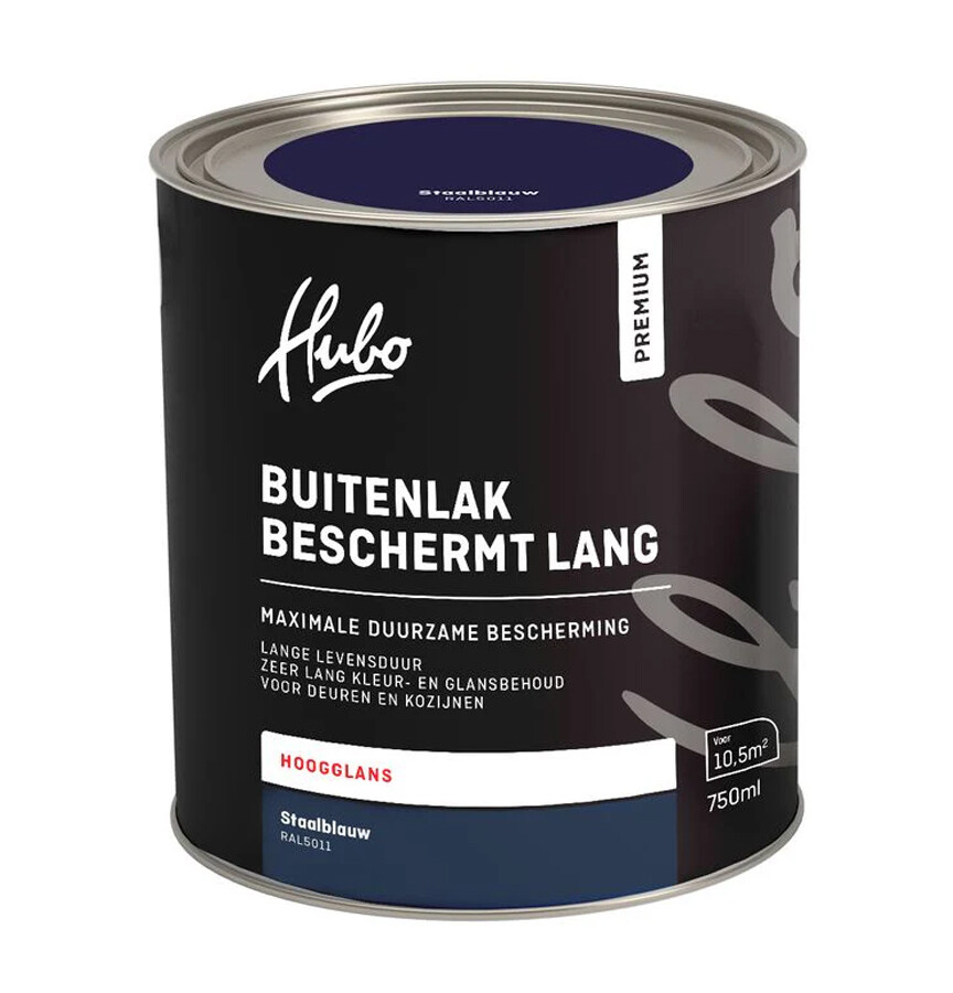 HUBO PM BUITENLAK HG STAALBLAUW 750ML RAL 5011