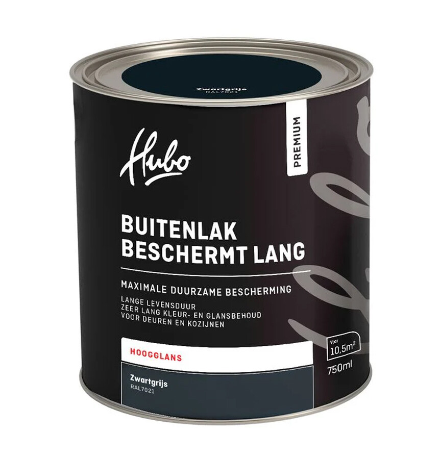 HUBO PM BUITENLAK HG ZWARTGRIJS 750ML RAL 7021
