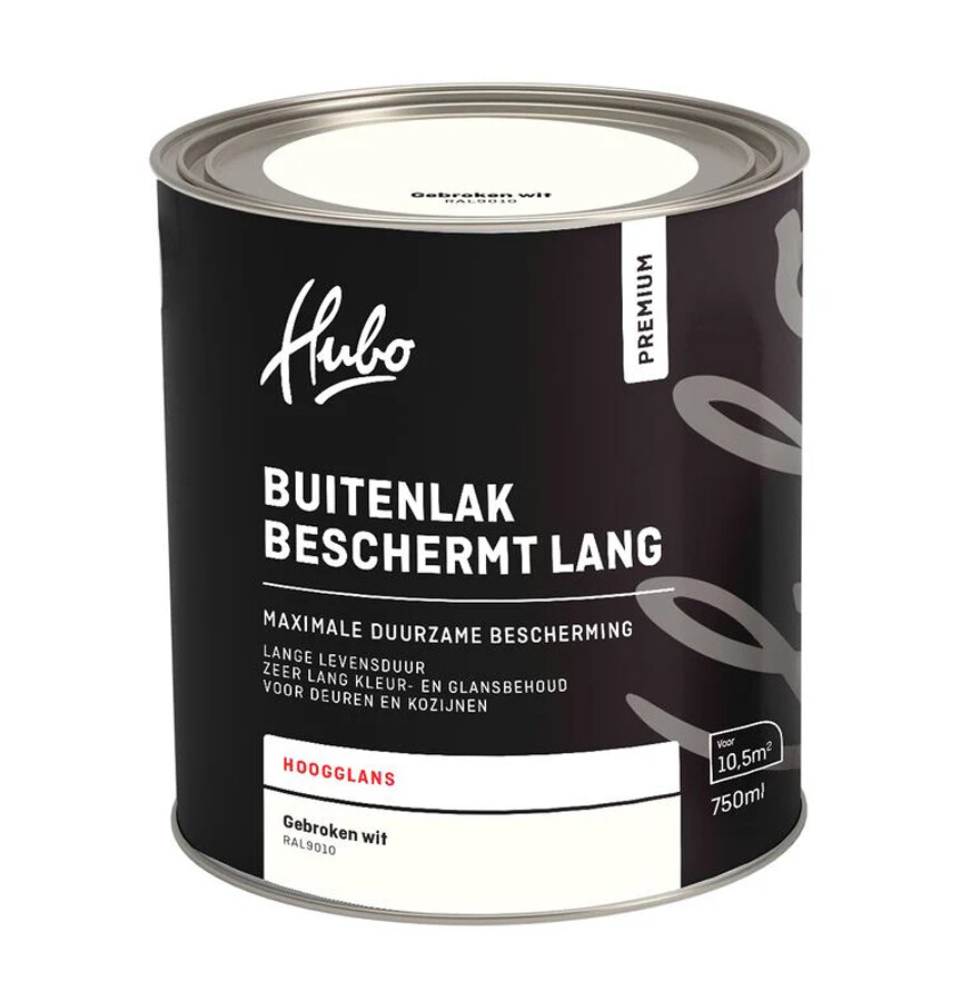 HUBO PM BUITENLAK HG GEBROKEN WIT 750ML RAL 9010