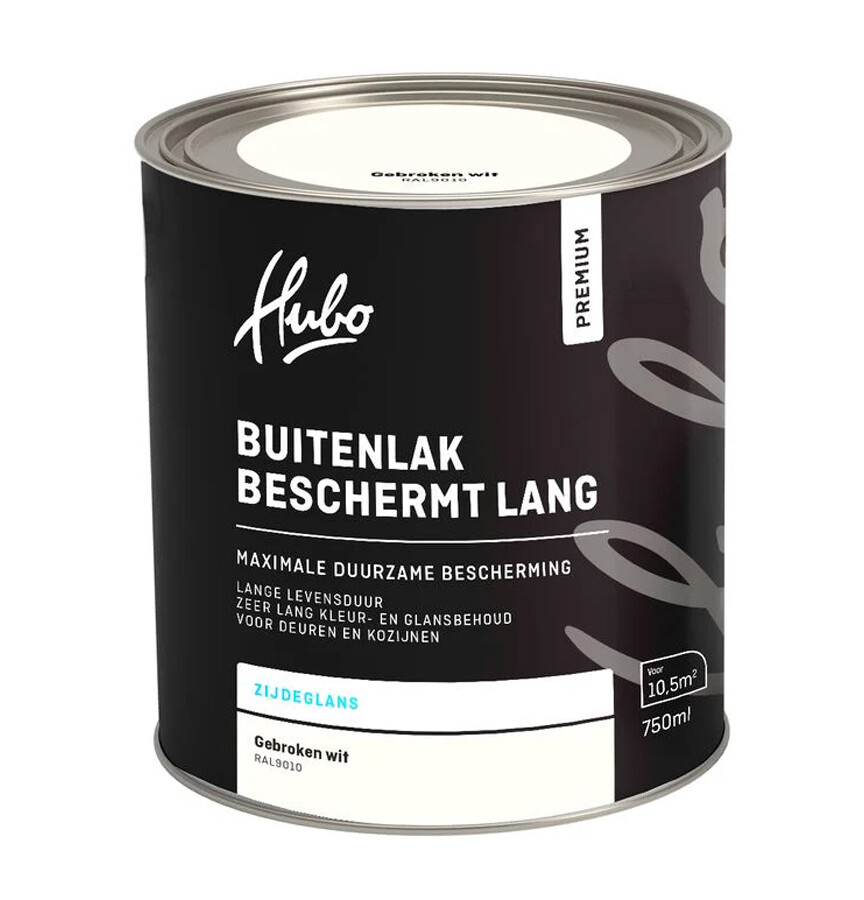 HUBO PM BUITENLAK ZG GEBROKEN WIT 750ML RAL 9010