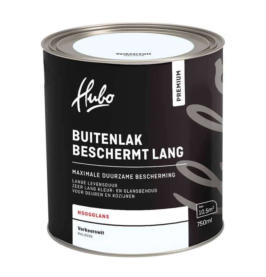 HUBO PM BUITENLAK HG VERKEERS WIT 750ML RAL 9016