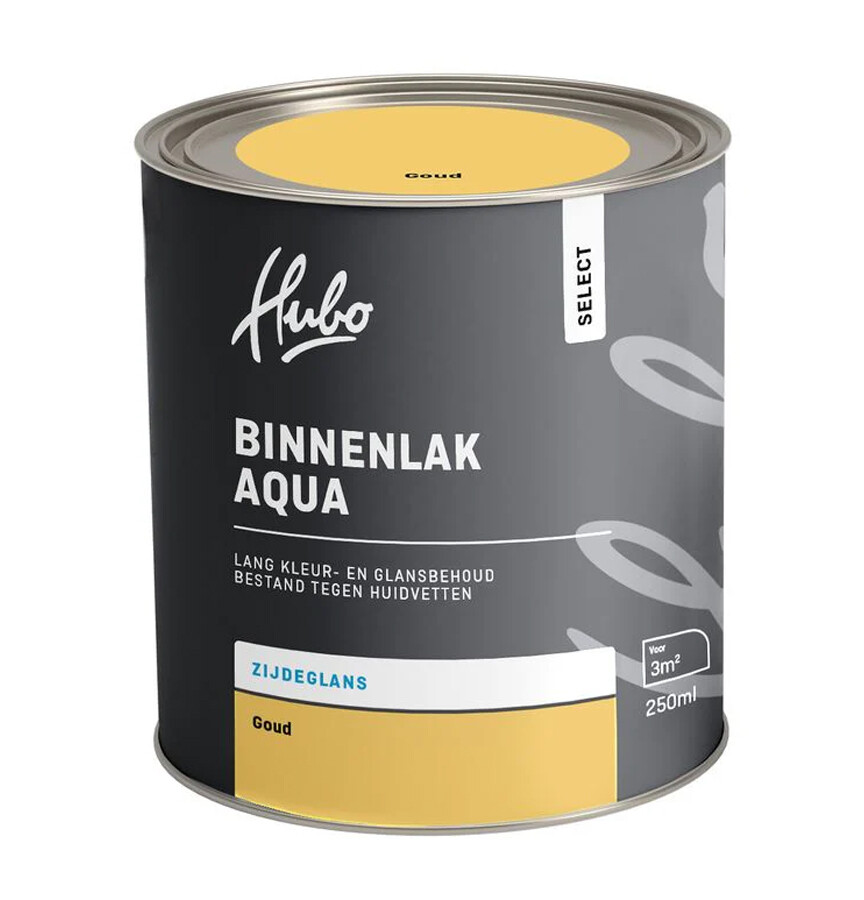 HUBO SL BINNENLAK ZG GOUD 250ML AQUA