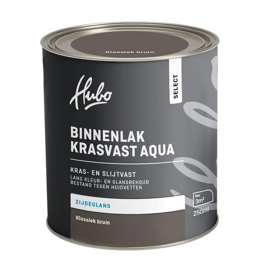 HUBO SL BINNENLAK ZG KLASSIEKBRUIN 250ML AQUA