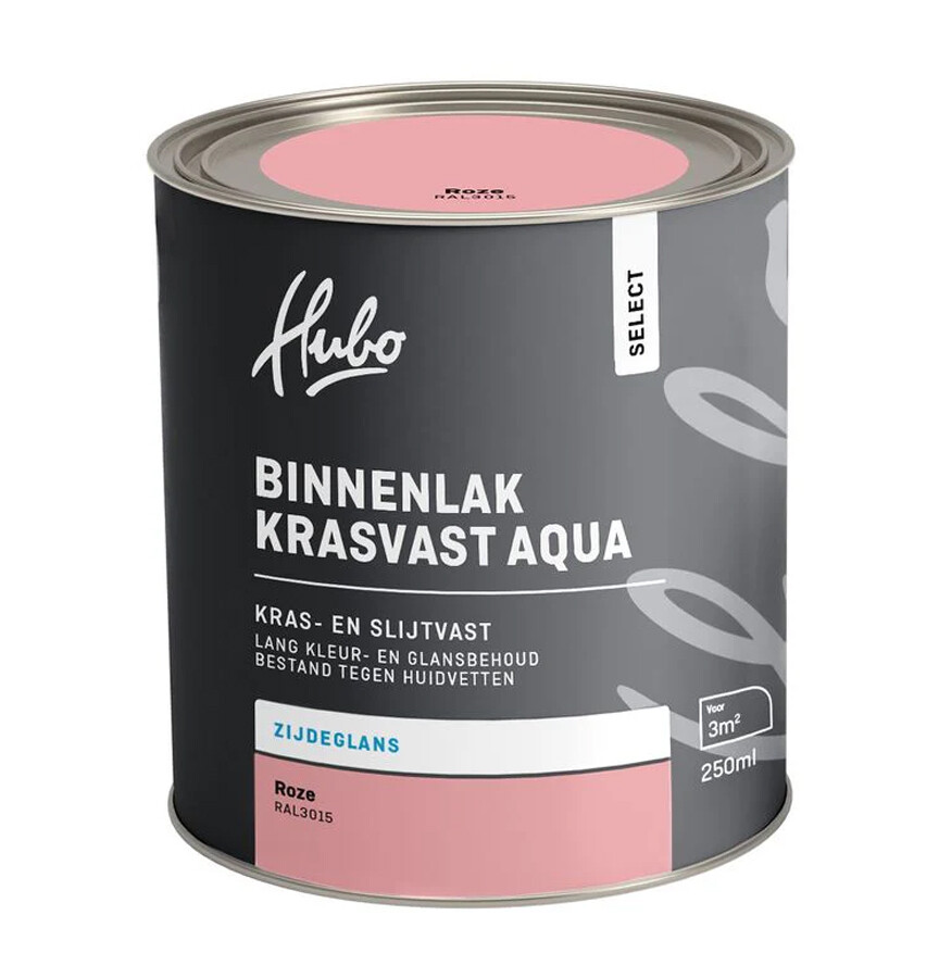 HUBO SL BINNENLAK ZG ROZE 250ML AQUA RAL 3015