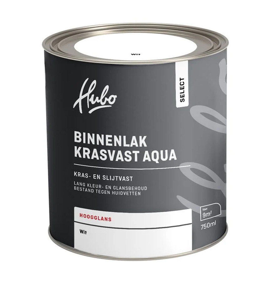 HUBO SL BINNENLAK HG WIT 750ML AQUA