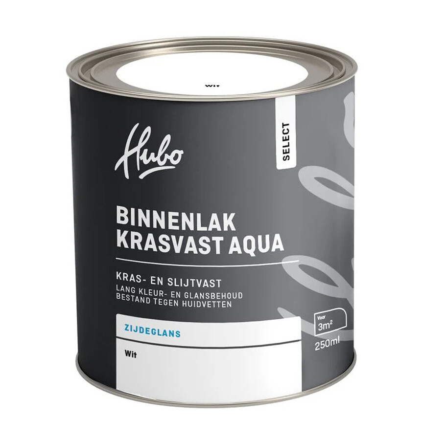 HUBO SL BINNENLAK ZG WIT 250ML AQUA