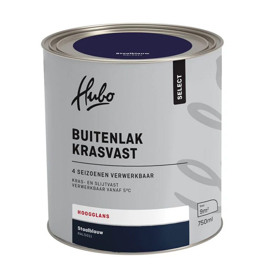 HUBO SL BUITENLAK HG STAALBLAUW 750ML RAL 5011