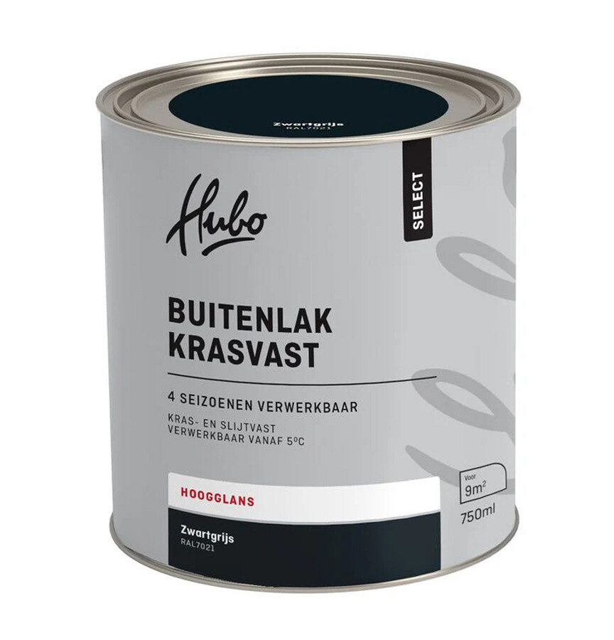 HUBO SL BUITENLAK HG ZWARTGRIJS 750ML RAL 7021