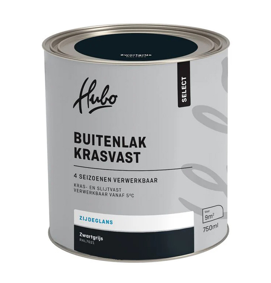 HUBO SL BUITENLAK ZG ZWARTGRIJS 750ML RAL 7021