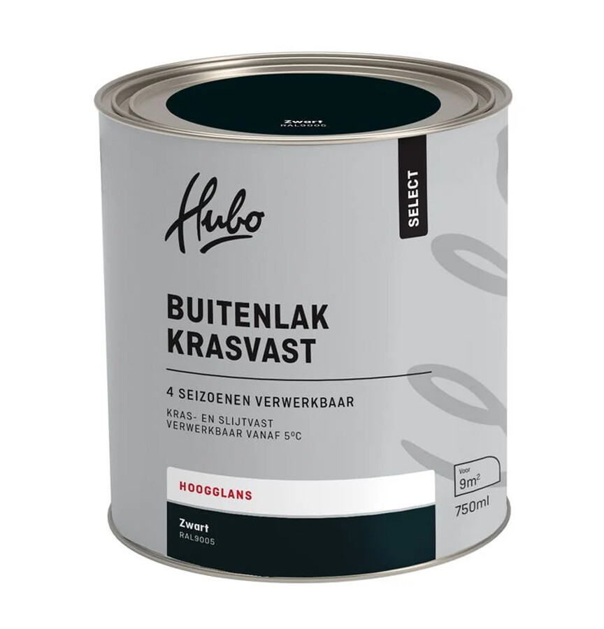 HUBO SL BUITENLAK HG ZWART 750ML RAL 9005