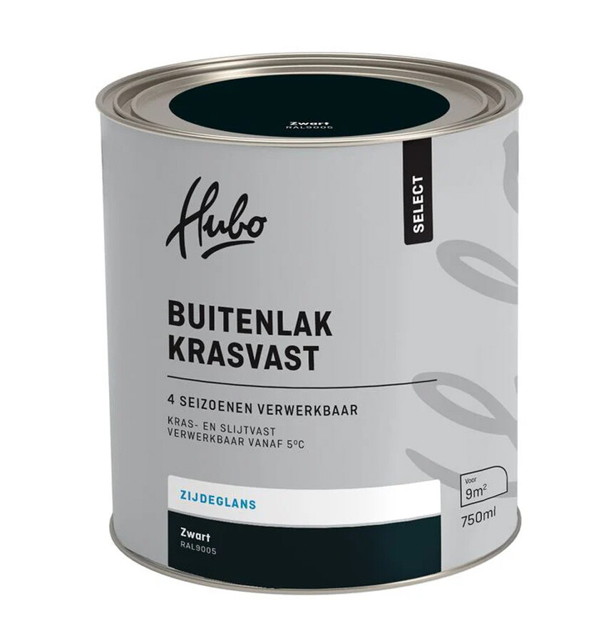 HUBO SL BUITENLAK ZG ZWART 750ML RAL 9005