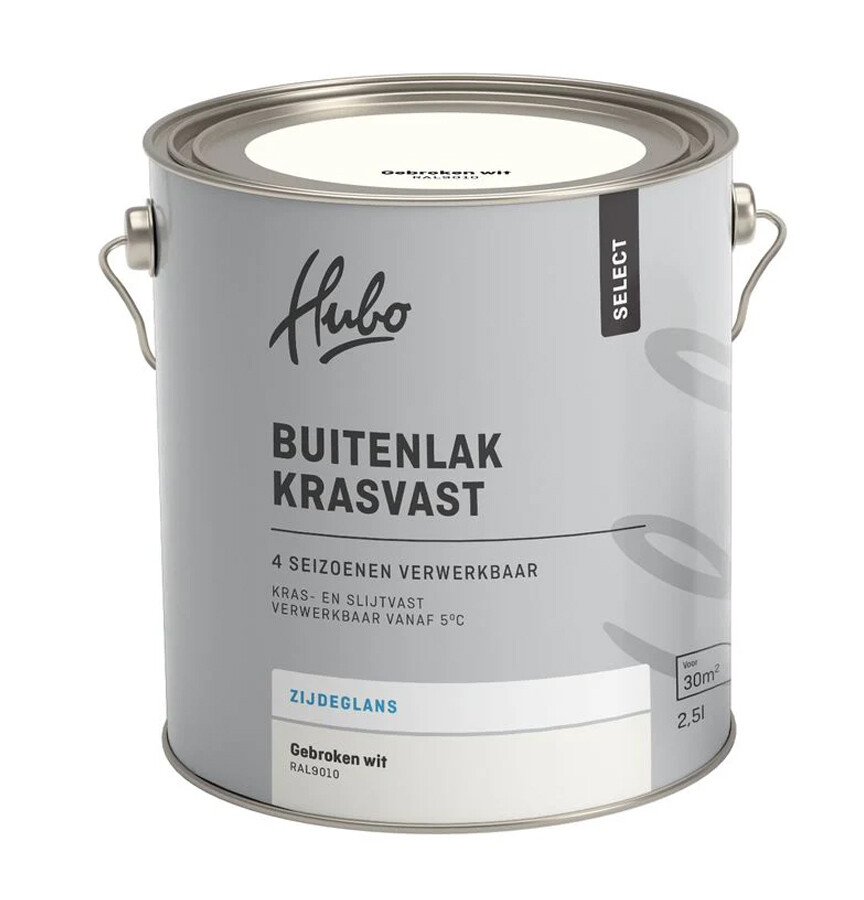 HUBO SL BUITENLAK ZG GEBROKEN WIT 2,5LTR RAL 9010