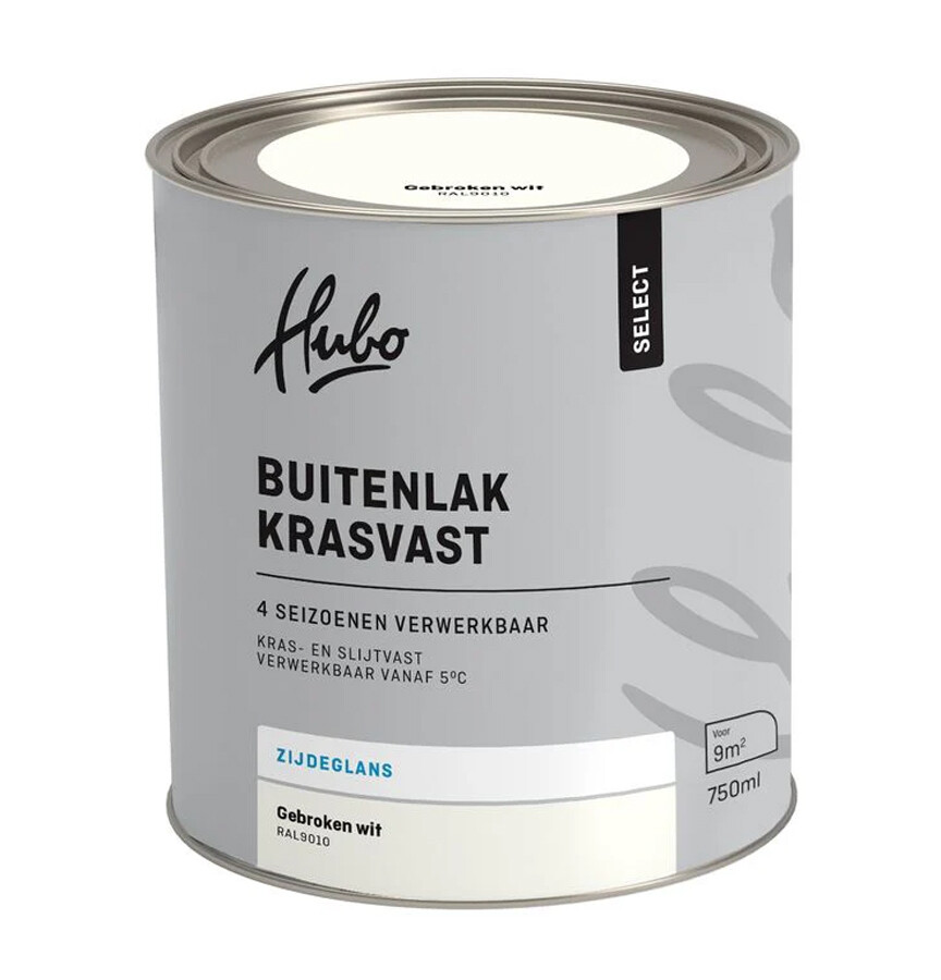 HUBO SL BUITENLAK ZG GEBROKEN WIT 750ML RAL 9010