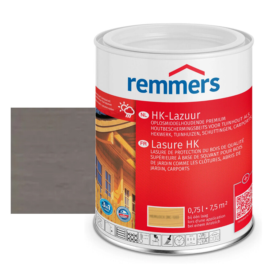 REMMERS HK-LAZUUR 3IN1 GRAFIETGRIJS 0,75