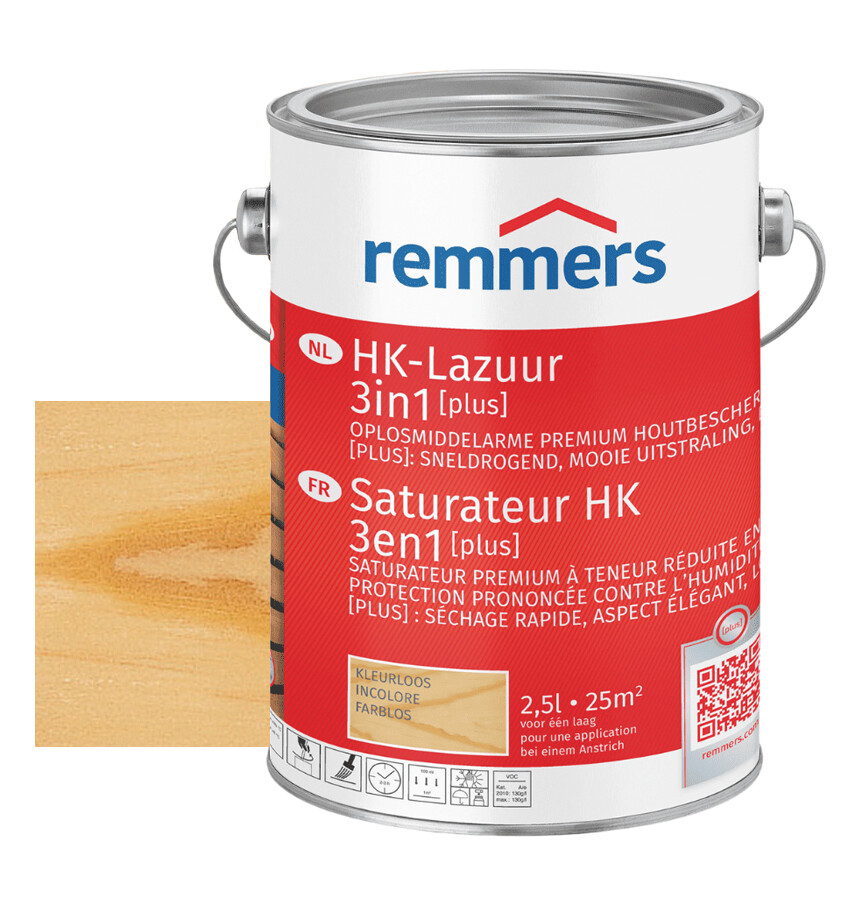 REMMERS HK-LAZUUR 3IN1 PLUS KLEURLOOS 2,5