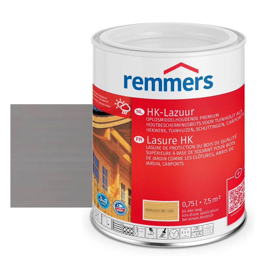 REMMERS HK-LAZUUR 3IN1 WATERGRIJS  0,75