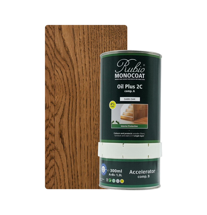 RMC OIL PLUS 2C DARK OAK  1,3 LTR SET (COMP. A+B)