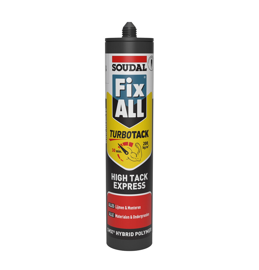 SOUDAL FIX ALL TURBO TACK WIT 290 ML HIGH TACK EXPRESS