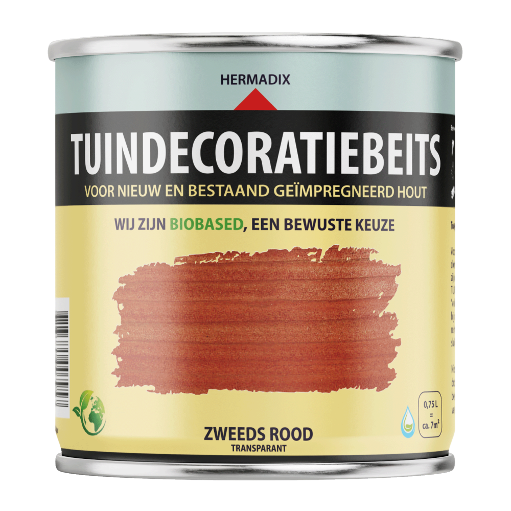 HERMADIX TUINDECORATIEBEITS 761 750ML TRANSPARANT ZWEEDS ROOD