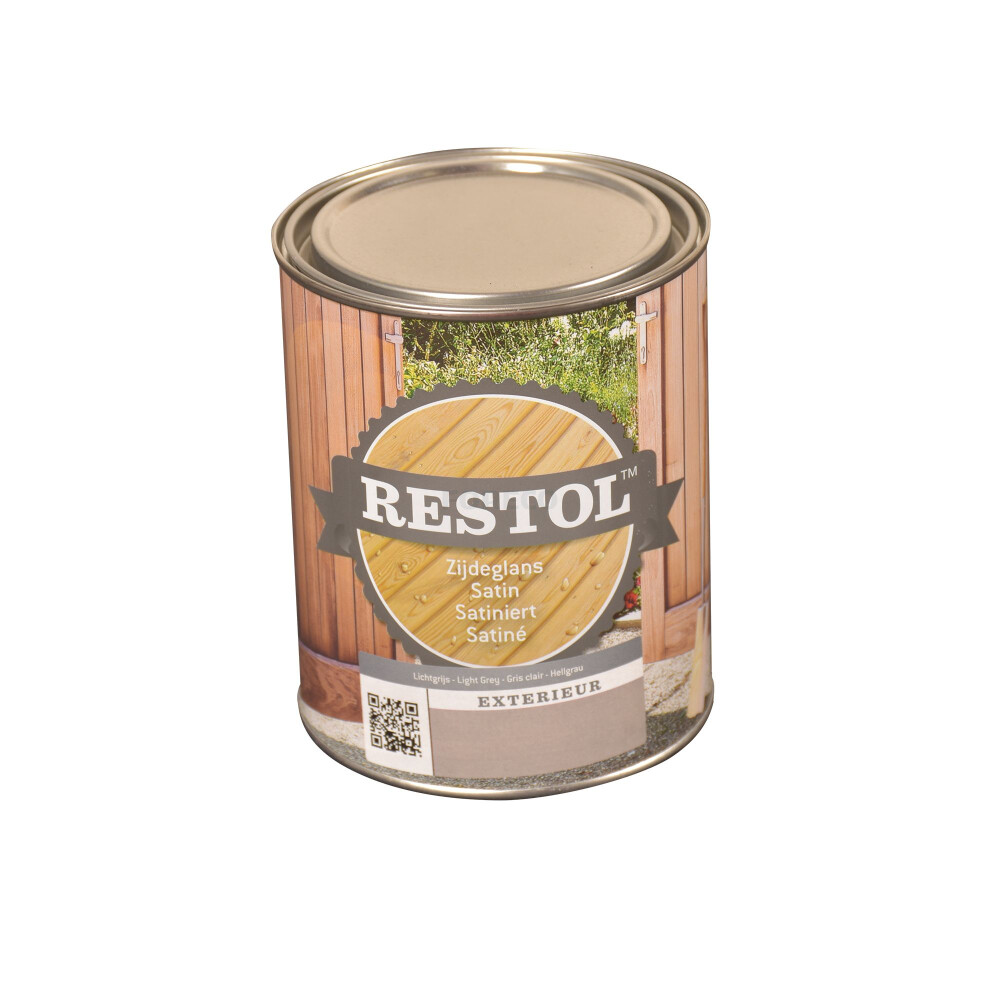 RESTOL ZIJDEGLANS LICHTGRIJS 1